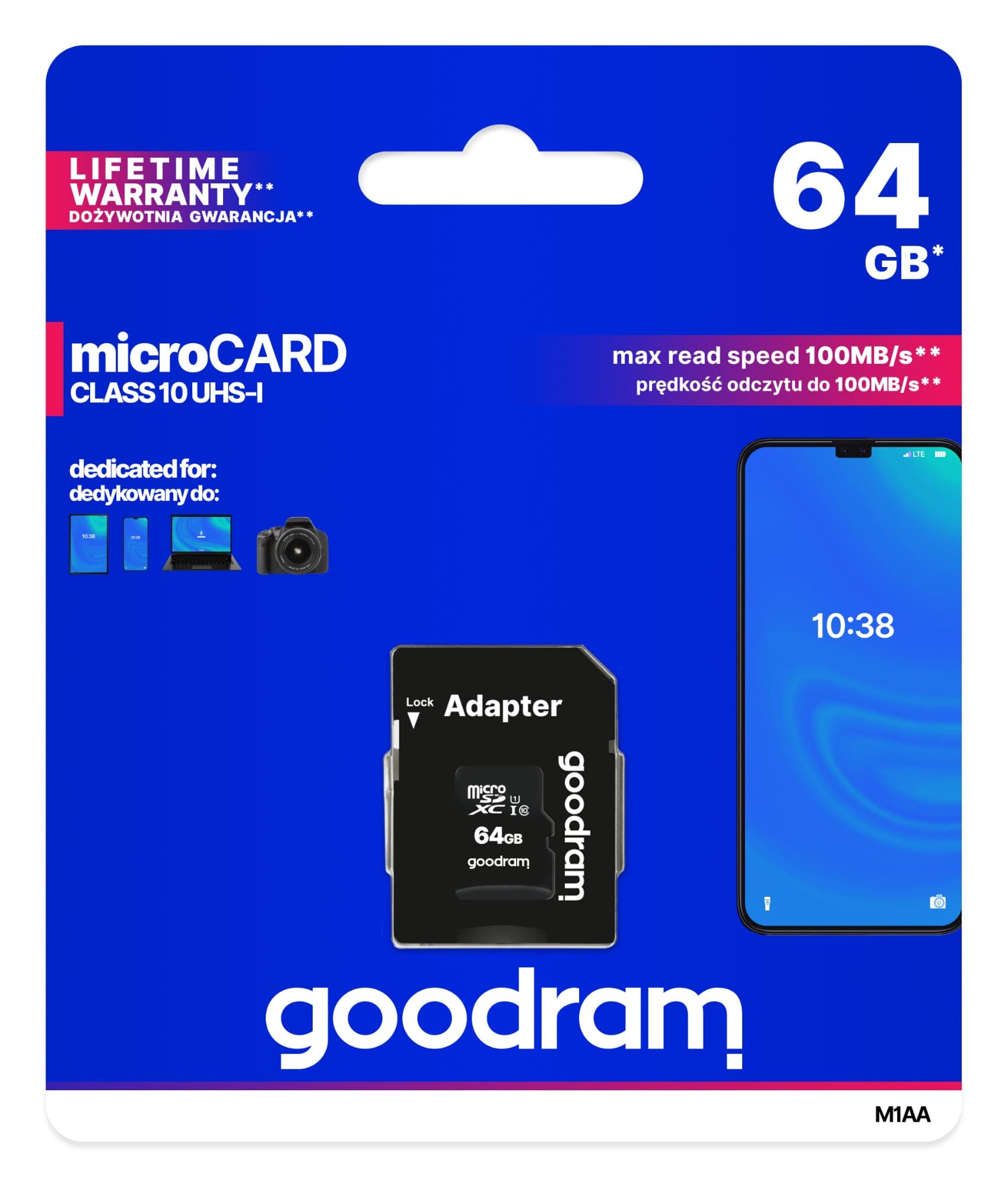 Goodram microSD 64GB (M1AA-0640R12) for fpv drones 1