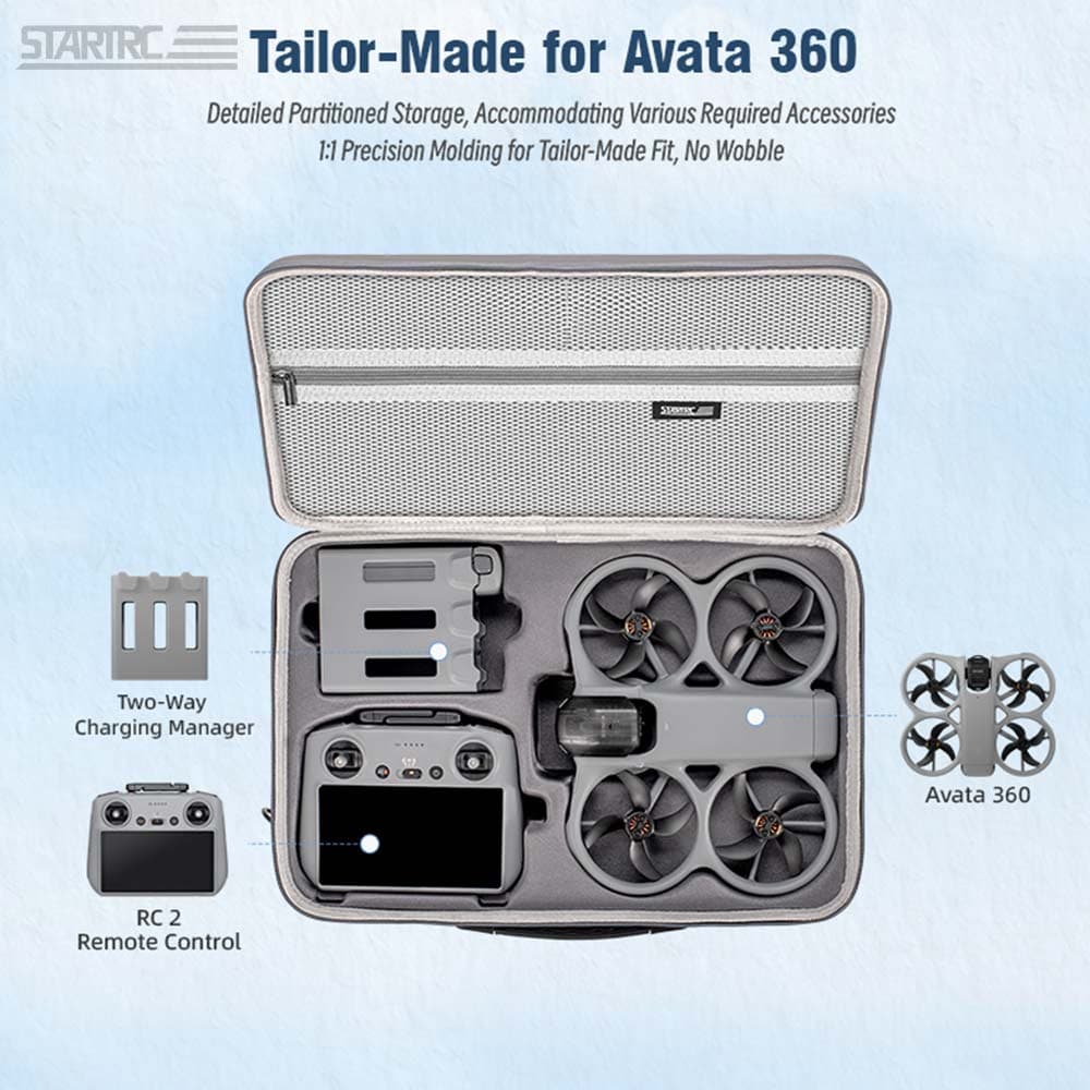 StartRC Carrying Case voor DJI Avata 360 + DJI RC 2 Controller for fpv drones 2