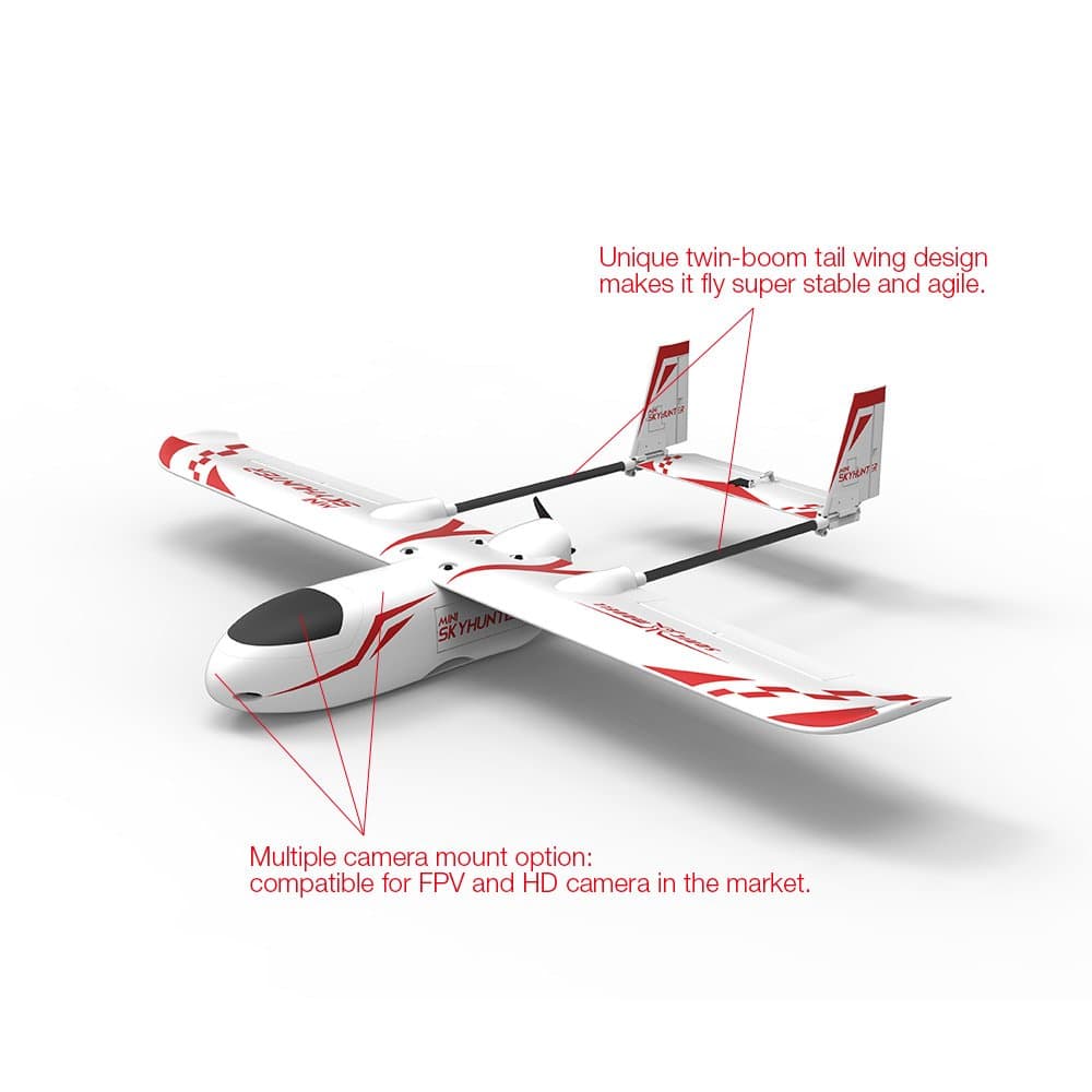 Sonicmodell Mini Skyhunter V2 1238mm Twin Boom Aircraft (Kit/PNP) for fpv drones 9