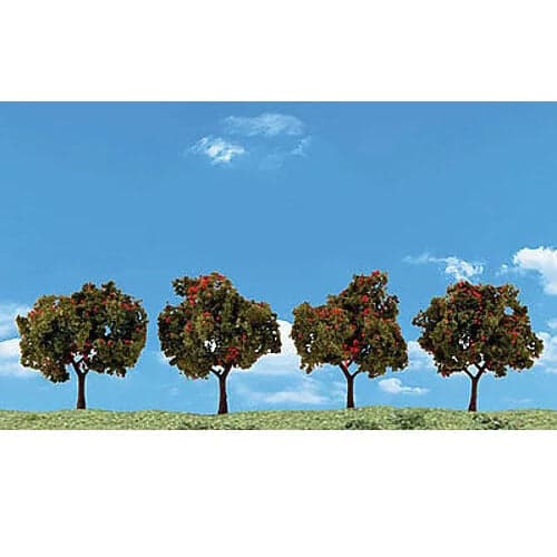 Woodland Apple Trees 2'' -3'' (4) Model Railroad Tree for fpv drones