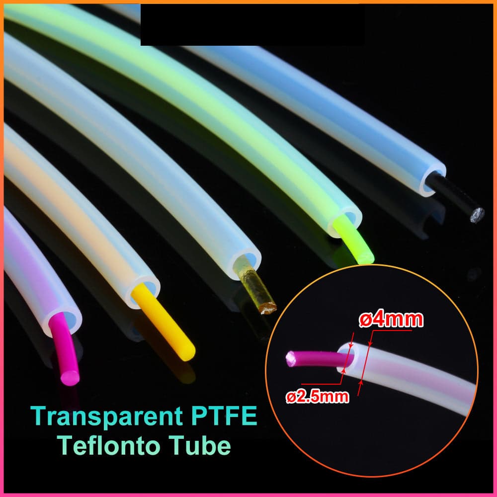 Bowden PTFE ID2.5mm OD4mm Tubing For 3D Printers 100mm for fpv drones 2