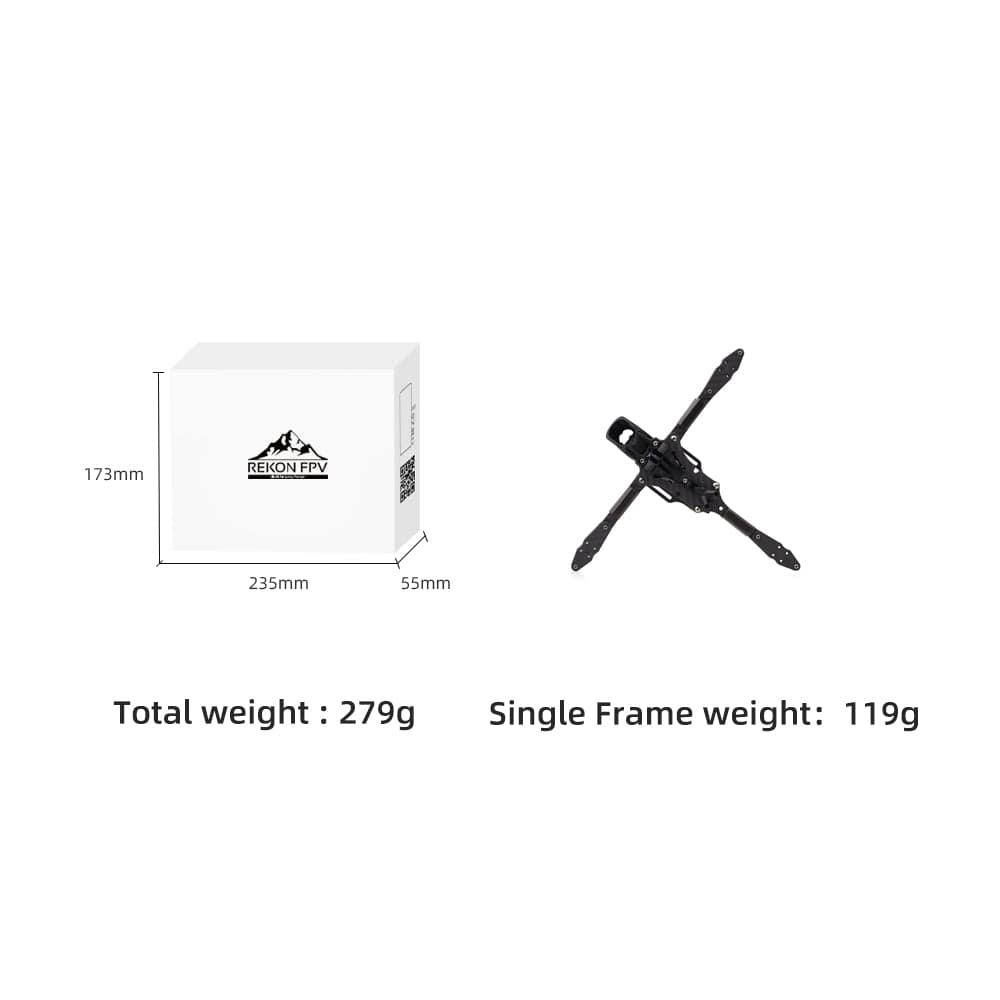 HGLRC Rekon Y6 5-inch frame compatible Analog/O3/Moonlight Kit VTX long-range FPV frame/5MM arm kit for fpv drones 3