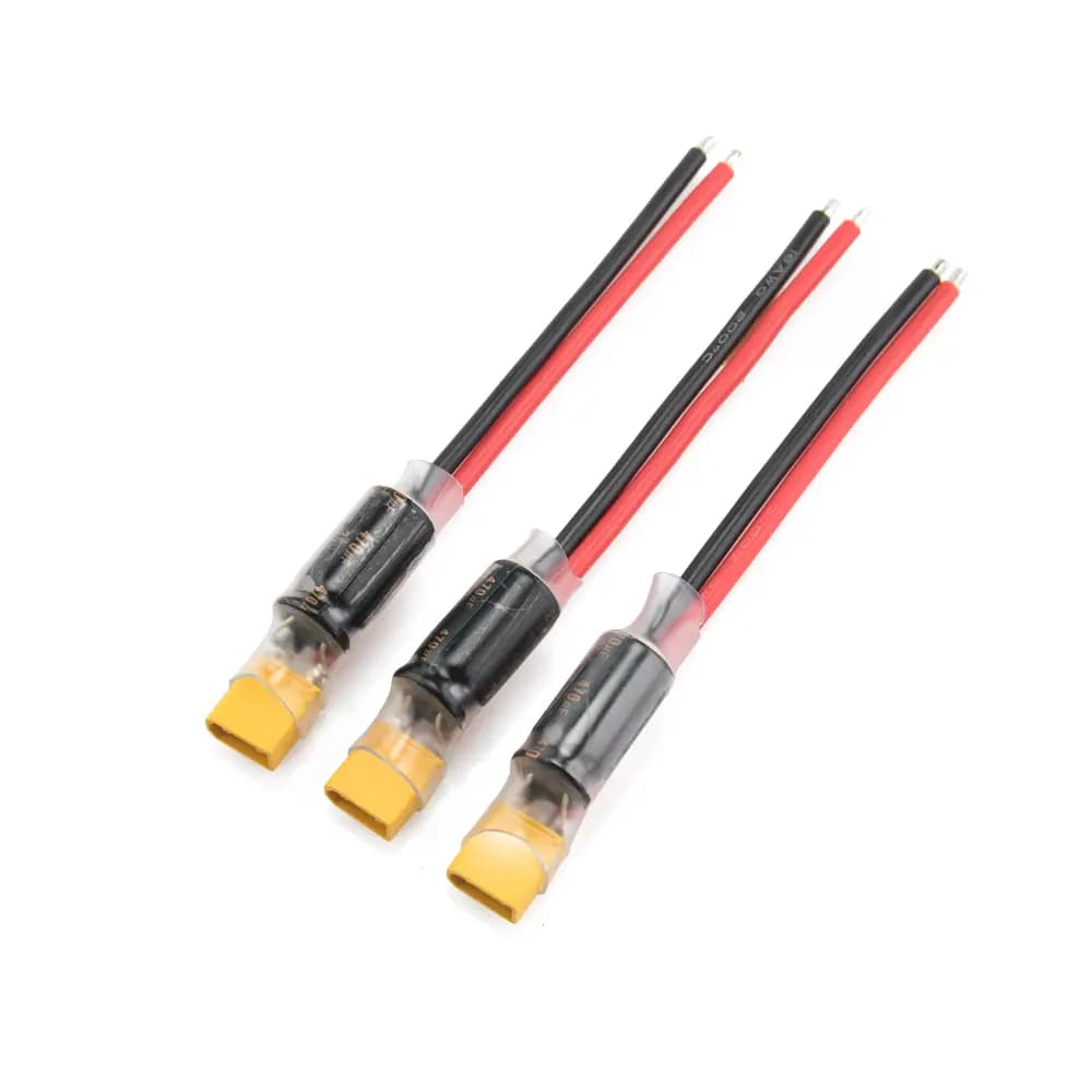 XT30 Lipo Pigtail w/ 35V 470uF Capacitor 16AWG (3pcs) - 5.6 for fpv drones