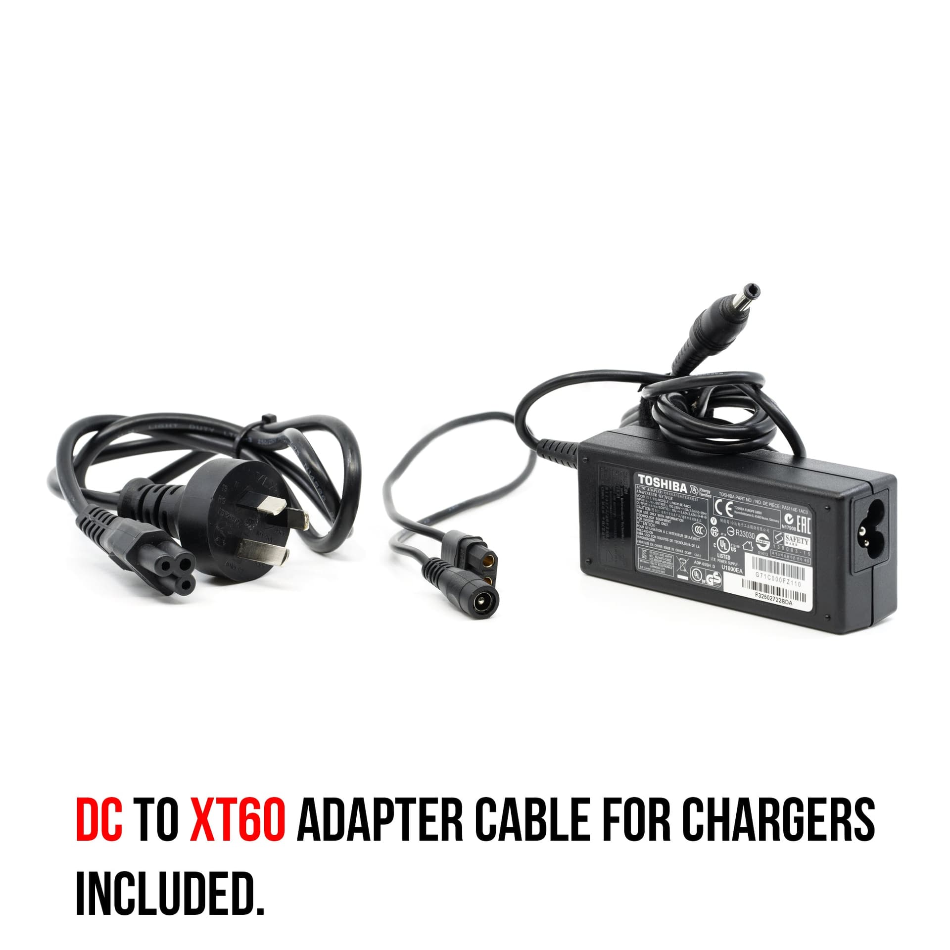 AC to DC 19v 3.4A 65W Refurbished Power Supply for Lipo Chargers with XT60 Cable Adapter