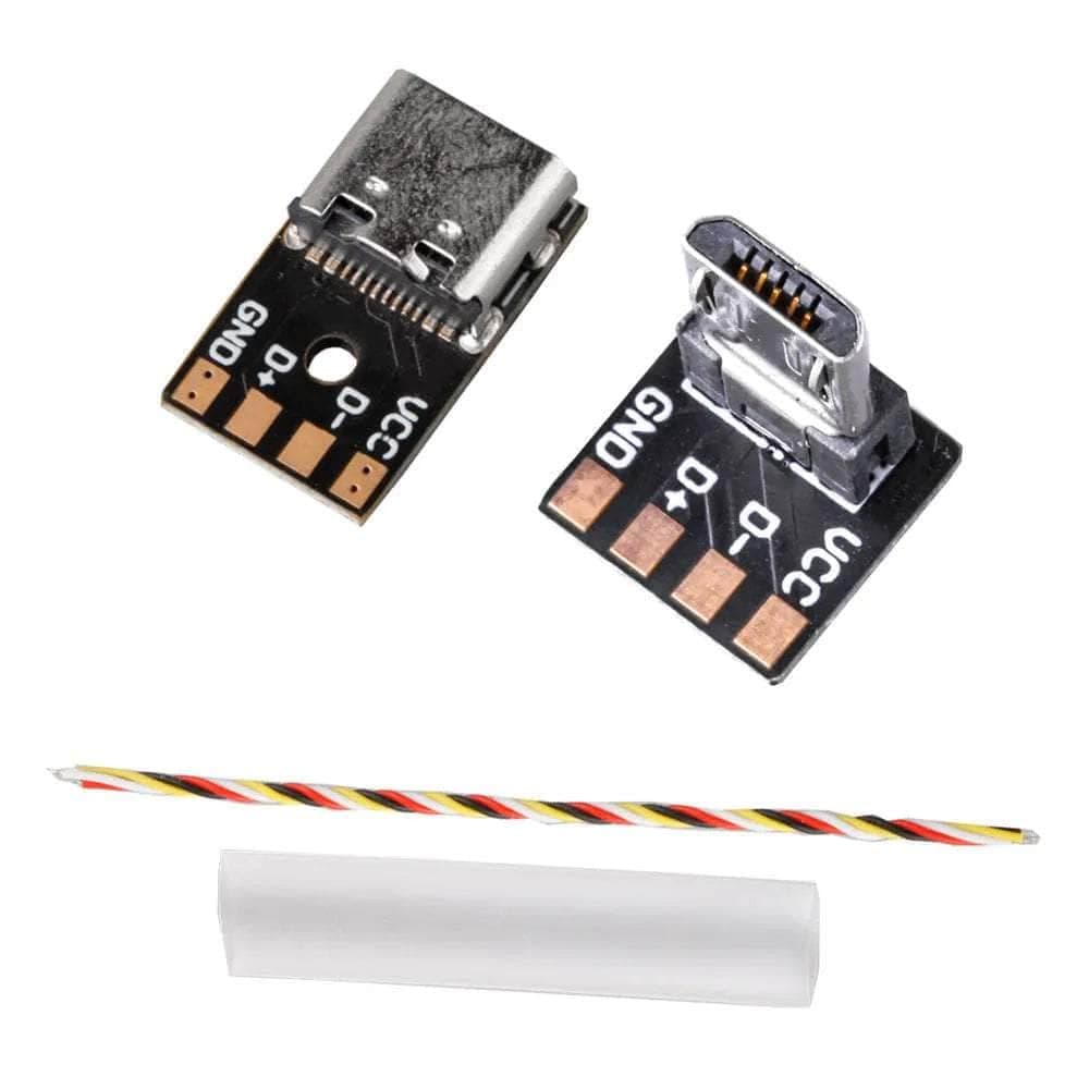 Flywoo Male Micro USB to Female USB-C Adapter for fpv drones