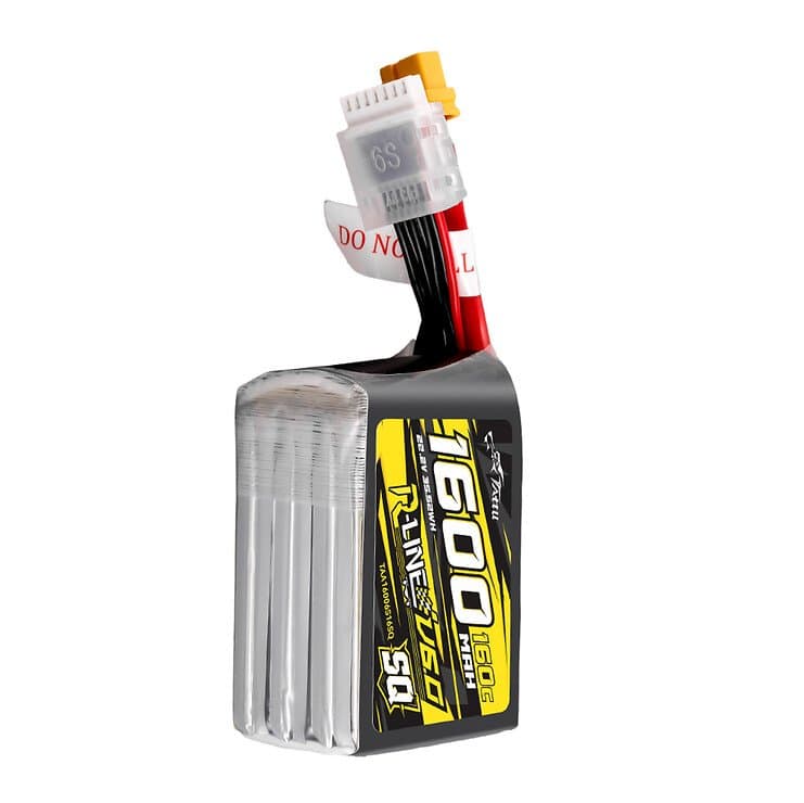Tattu R-Line Version 6.0 Lipo battery 1600mAh 160C 6S 22.2V XT60 Plug SQ for fpv drones 3