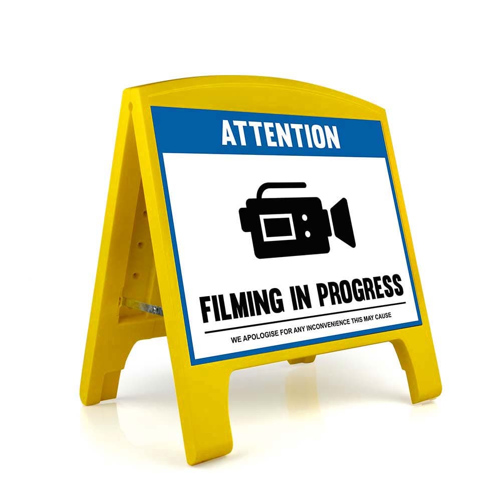 Warning Sign - Large - Filming In Progress - English for fpv drones 4