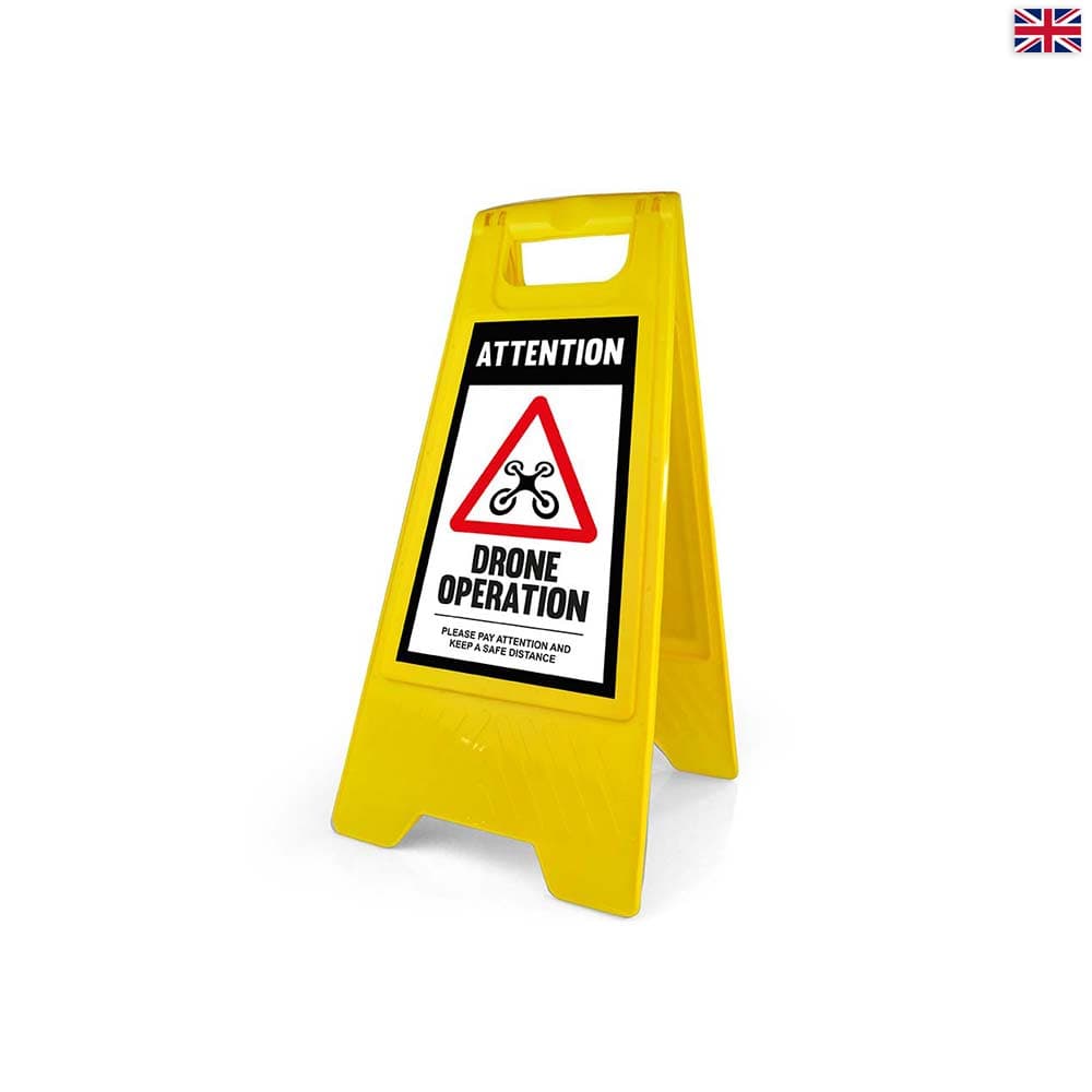 Warning Sign - Standard - Drone Operation - English for fpv drones