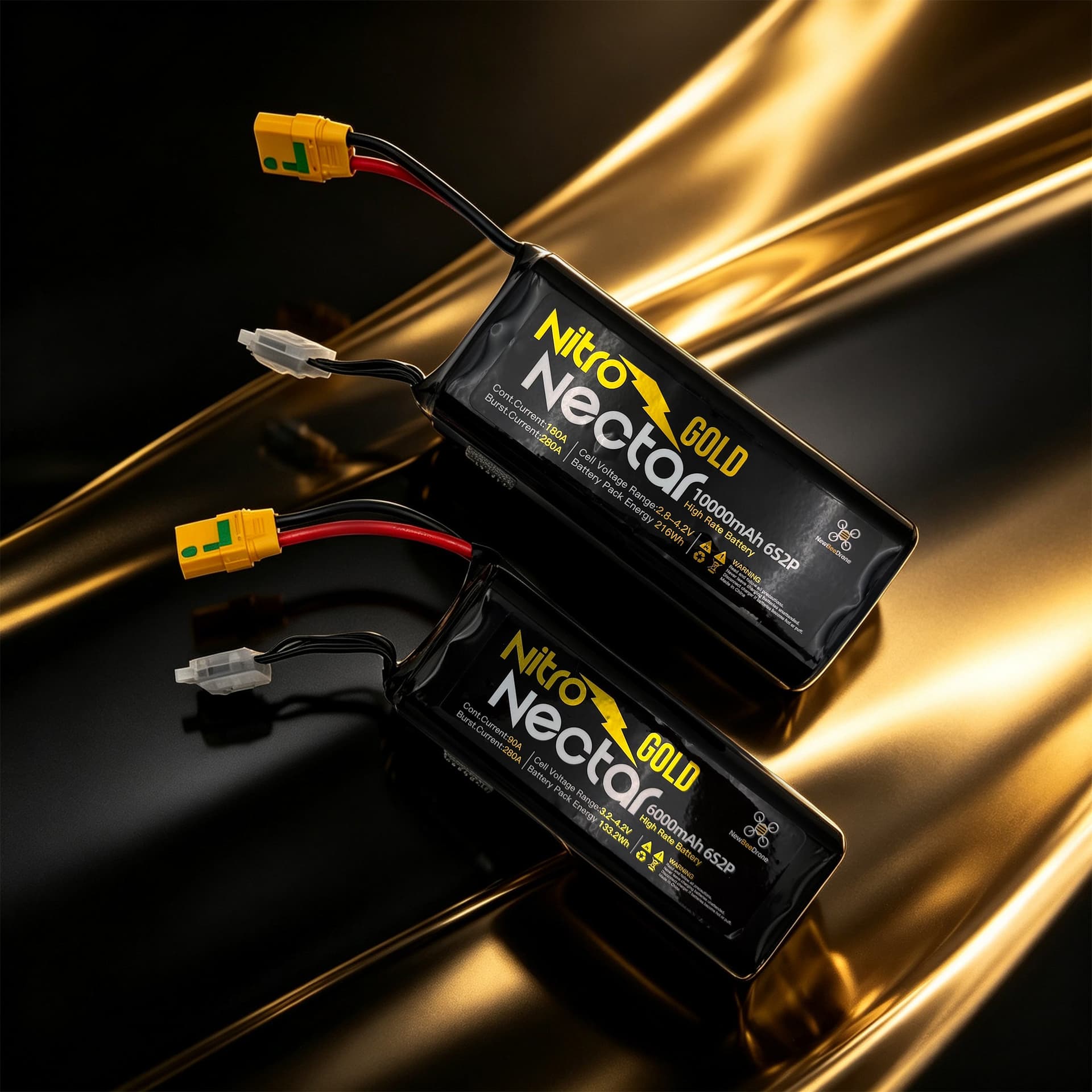 NewBeeDrone Nitro Nectar GOLD JP30 18650 6000mAh 6S2P High Rate Battery for fpv drones 7