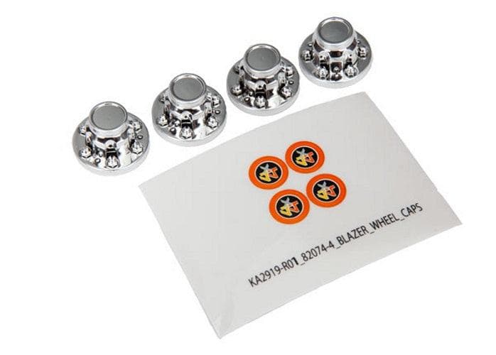 Traxxas 8164 Center caps wheel (chrome) (4) TRX-4 1979 Chevrolet Blazer for fpv drones