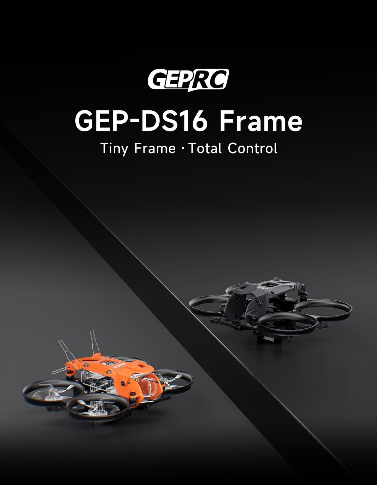 GEPRC GEP-DS16 (Darkstar 16) 1.6-inch CineWhoop Frame for DJI O4 Air Unit for fpv drones 2