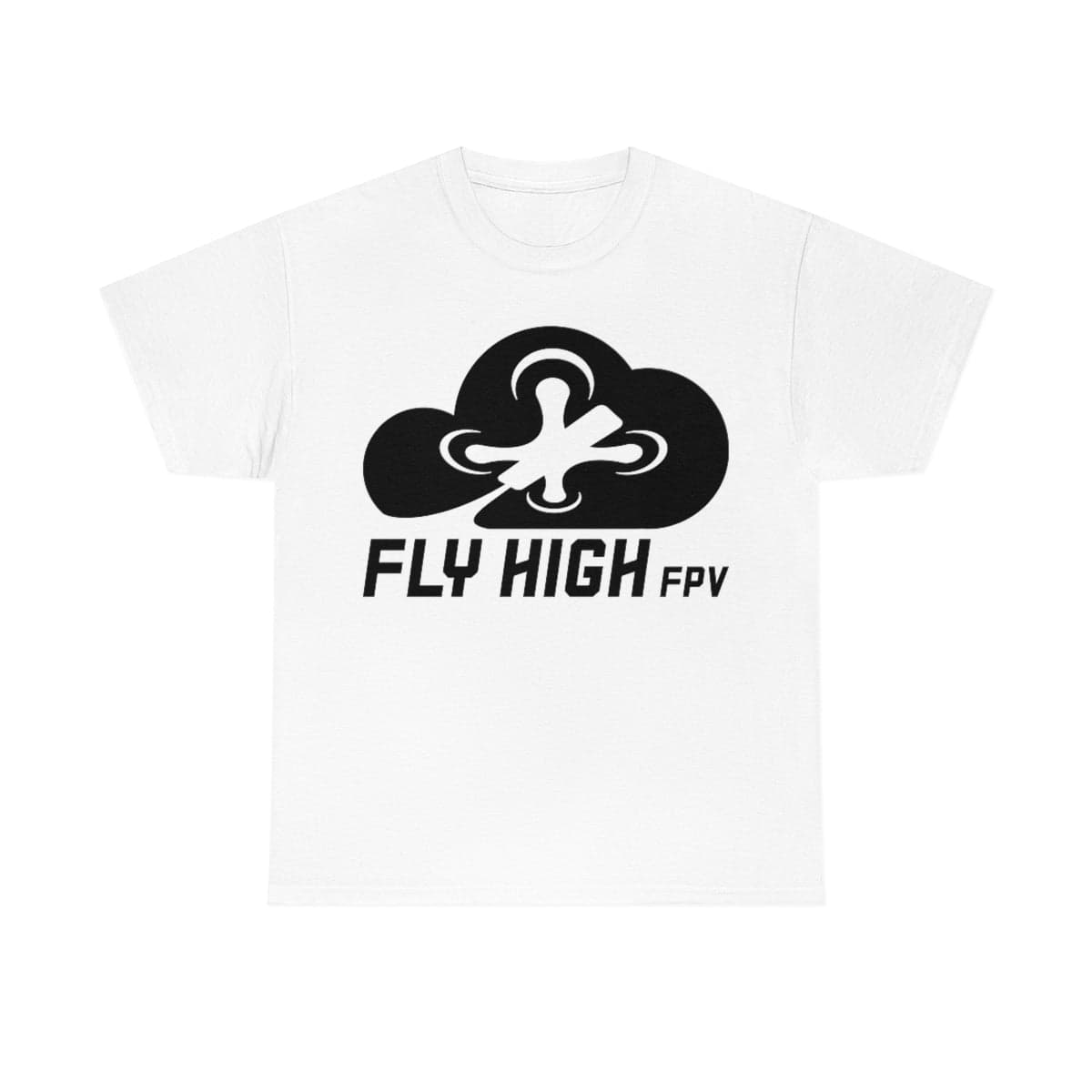 Fly High FPVTee - Black Logo for fpv drones 358
