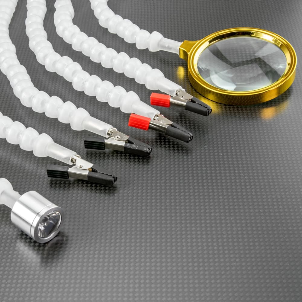Lumenier Helping Hands w/ 6 Arms, LED Light, Magnifying Glass, and Fan for fpv drones 5