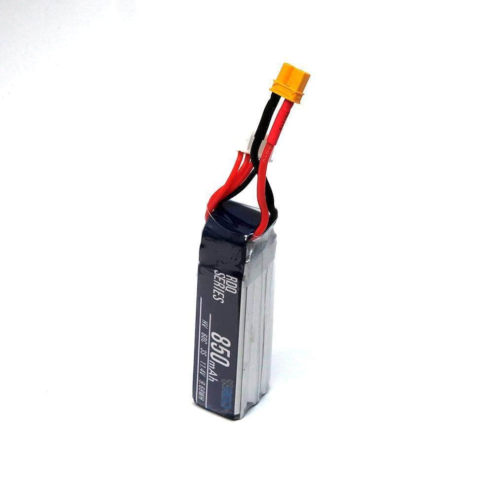RDQ Series 11.4V 3S 850mAh 60C LiHV Whoop/Micro Battery (Long Type) - XT30 for fpv drones 1