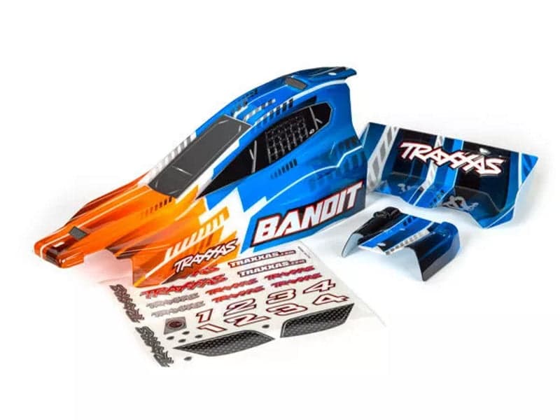 Traxxas 2450T Bandit & Bandit VXL Body w/ Wing - Orange for fpv drones