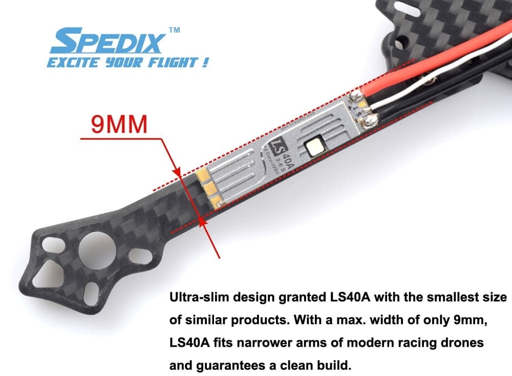 Spedix LS40 Slim 45A ESC (2-6S) for fpv drones 7