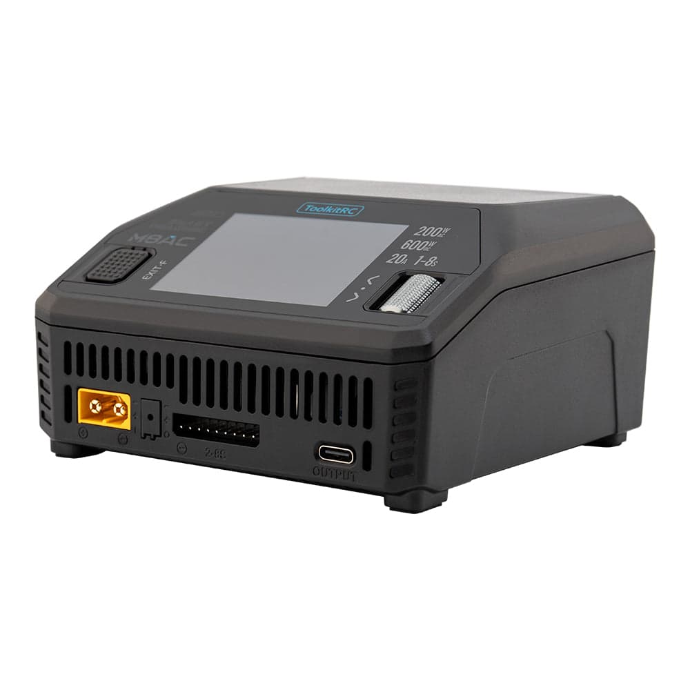 ToolkitRC M8AC 1-8S AC 200W DC 600W 20A Battery Charger - XT60 for fpv drones 3