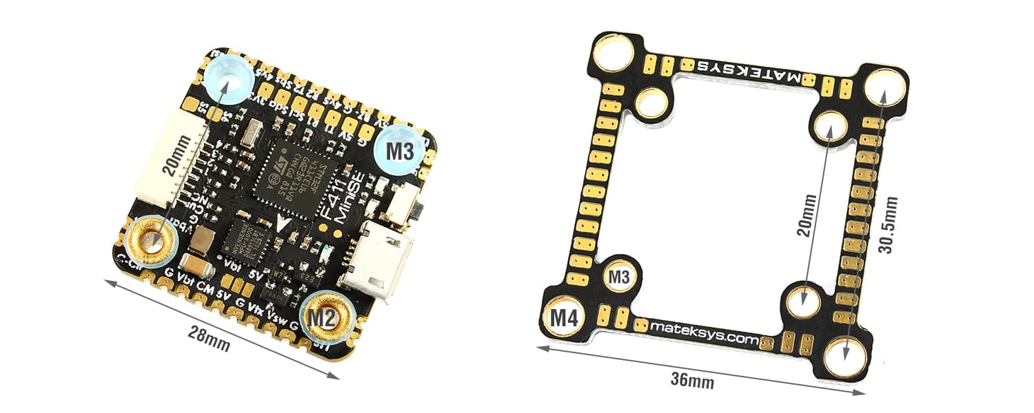 Matek Flight Controller F411-mini SE for fpv drones 4