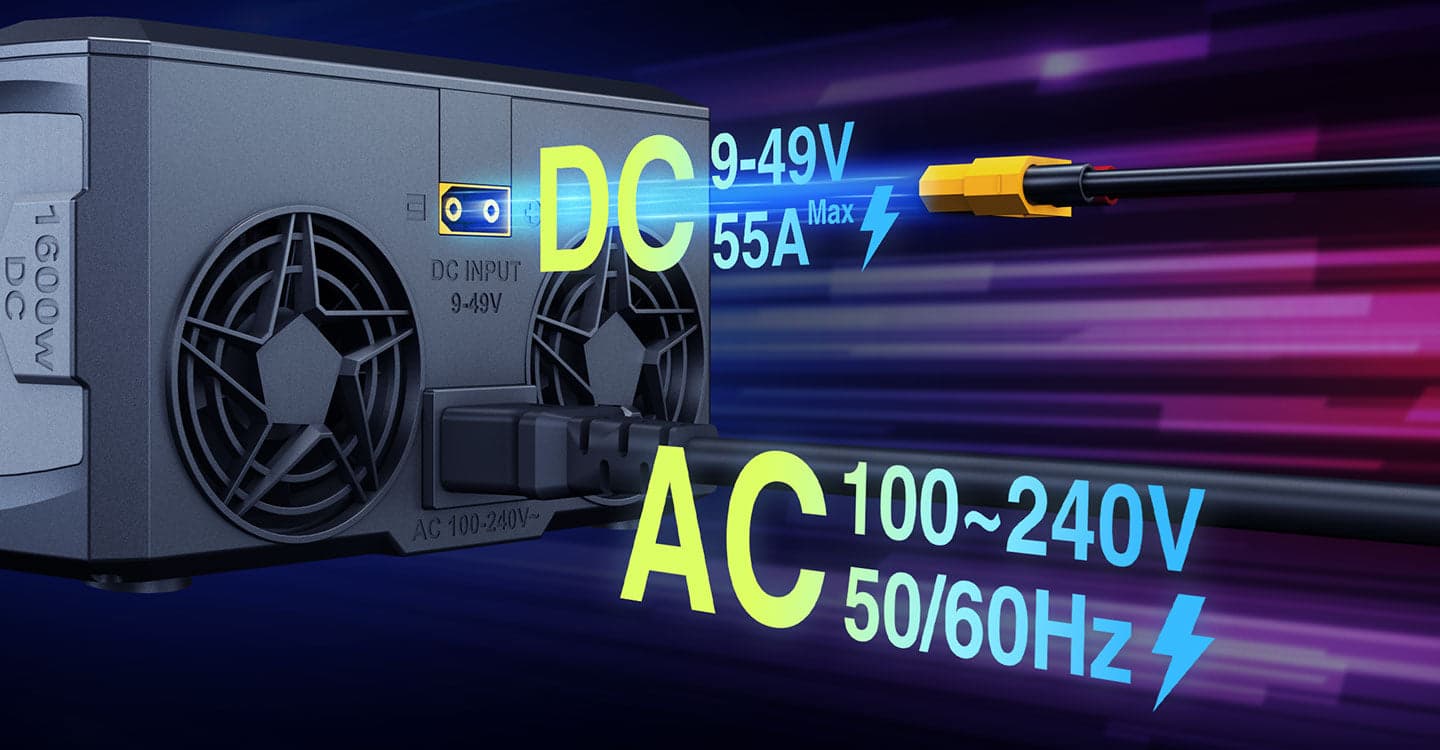SkyRC D750 MIX Dual Channel 1600W Smart AC/DC Charger & DC Power Supply (1-8S) for fpv drones 8