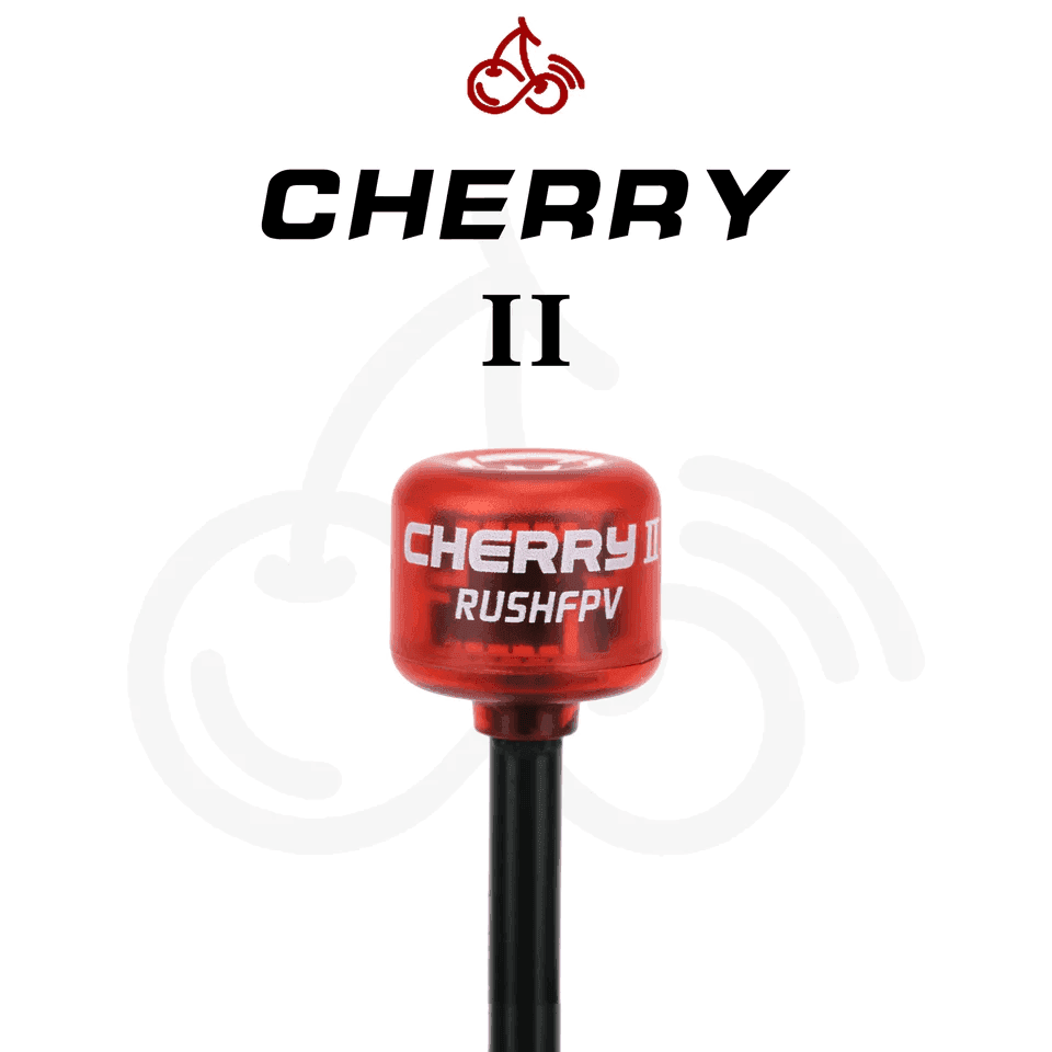 RUSHFPV Cherry V2 5.8GHz Antenna w/ 123mm Length / SMA Straight Connector (2 Pack) - Choose Polarization for fpv drones 1