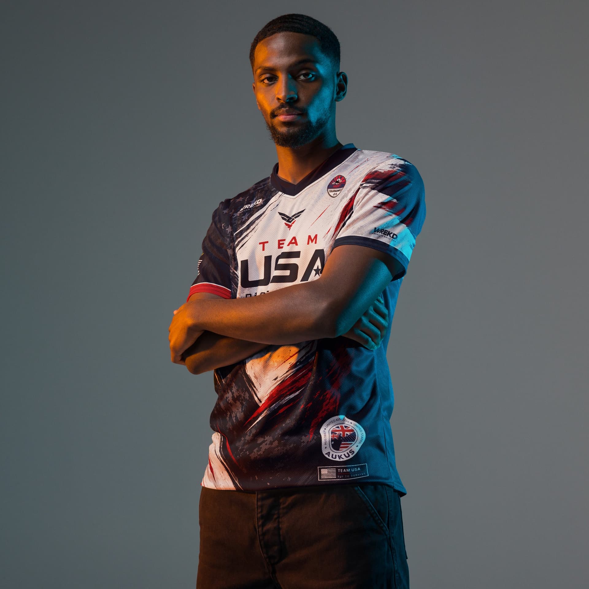 WREKD® Team USA "Army" Drone Wars Jersey for fpv drones 7