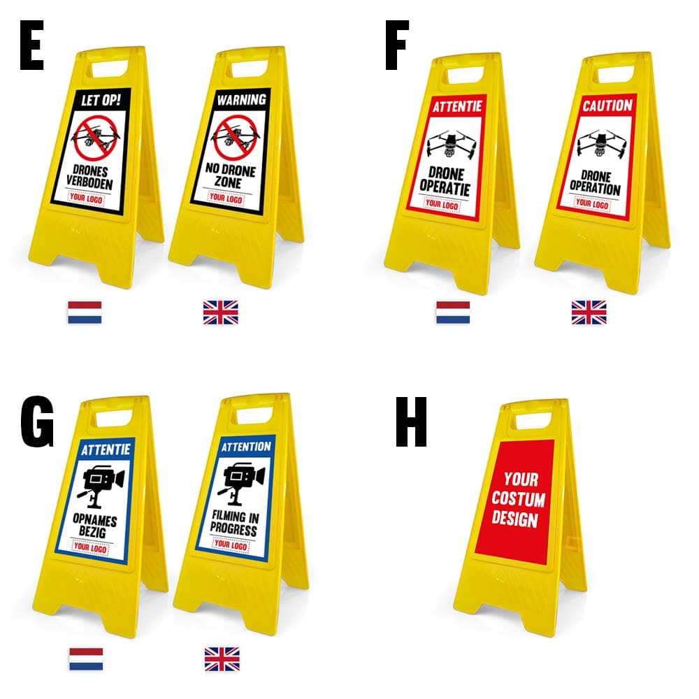 Warning Sign - Standard - Custom Logo (vanaf 5 stuks) for fpv drones 3