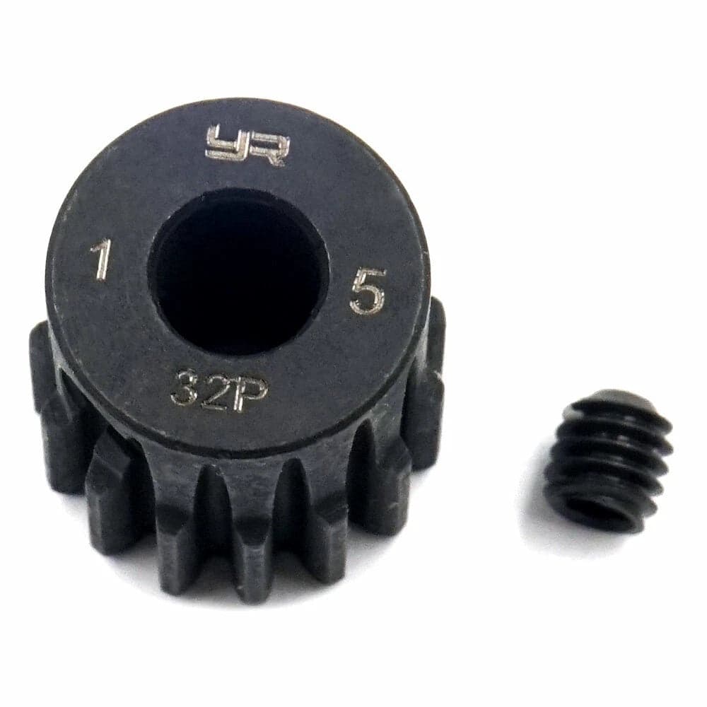 Yeah Racing MG-32003 HD Steel 5mm Bore Motor Pinion Gear 32 Pitch 15 Teeth for fpv drones