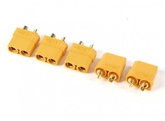 XT90 FEMALE CONNECTORS (5PCS/BAG) for fpv drones 1