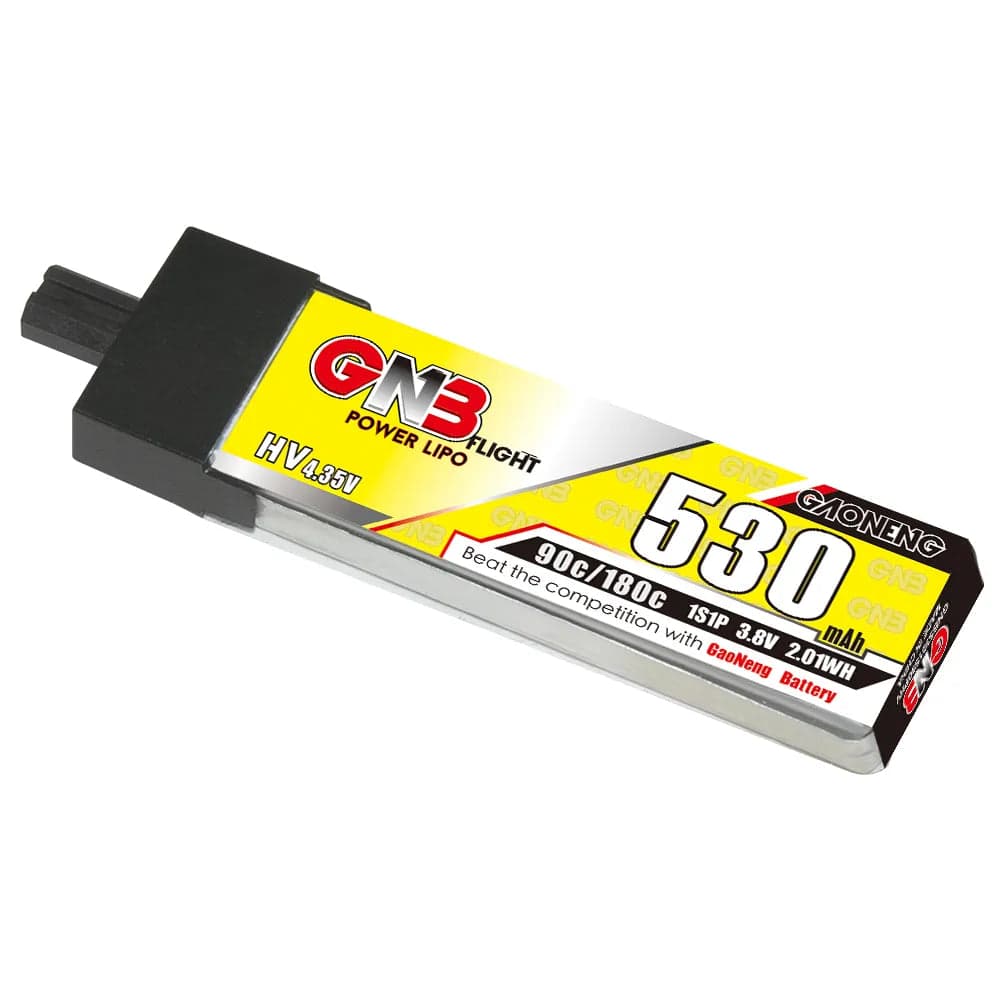 Gaoneng GNB 1S 530MAH 90C 3.8V HV Li-Po Battery for Whoop Micro - GNB27 Plastic Head for fpv drones 4