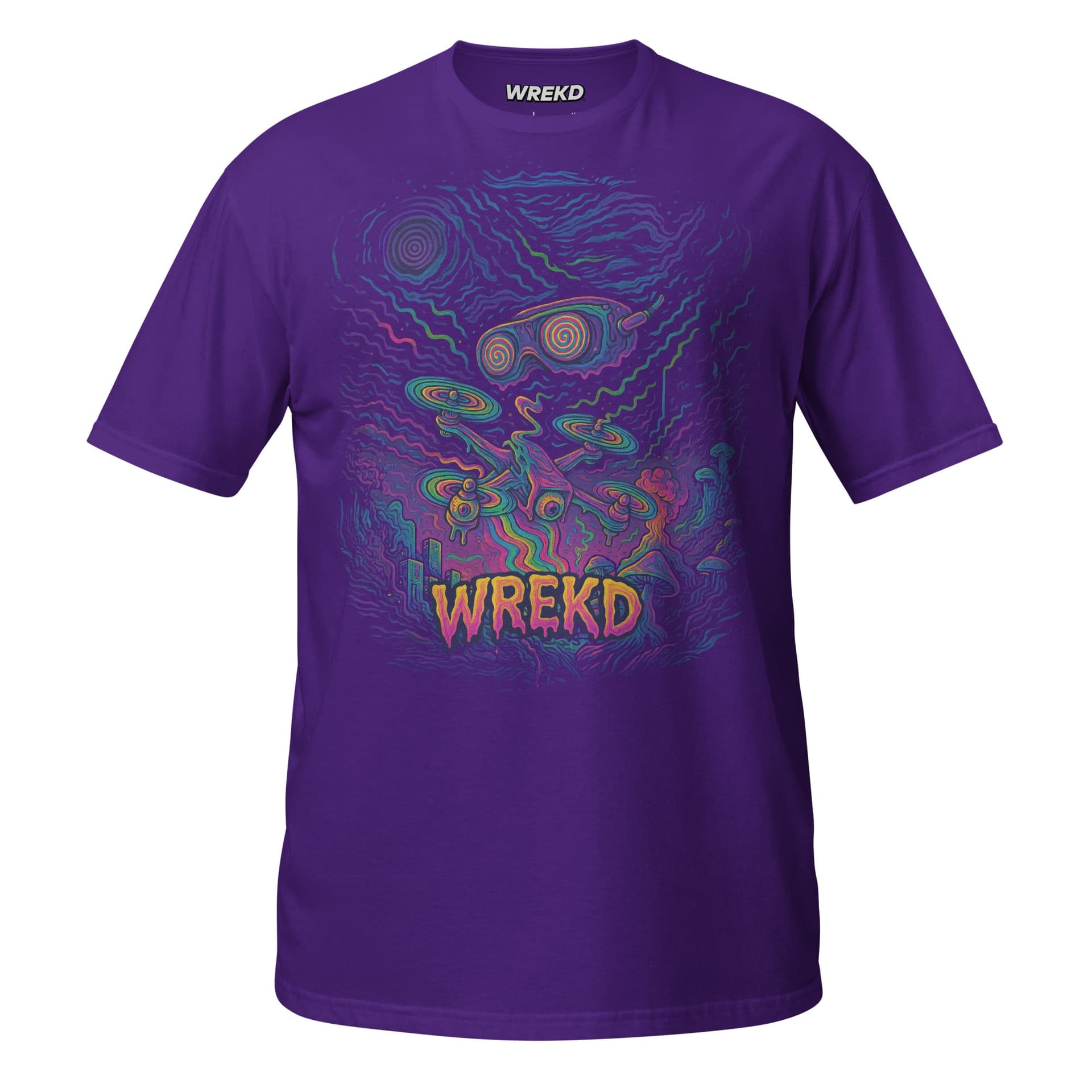 WREKD® Trip & Rip Tee - Purple Haze - Softstyle for fpv drones