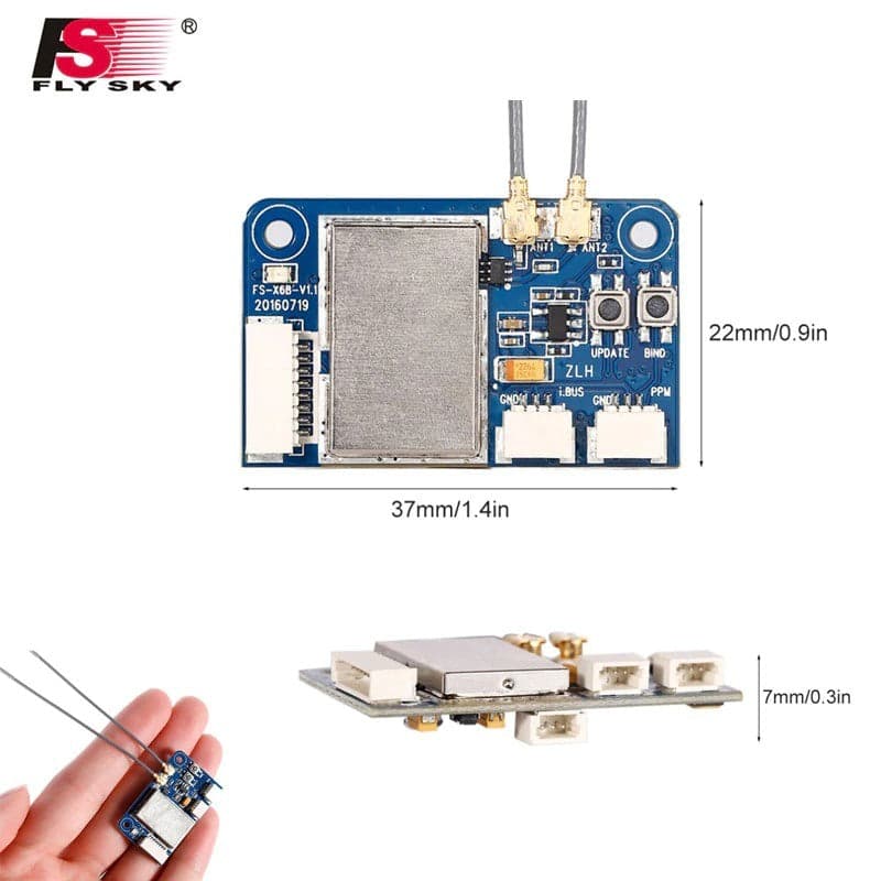Flysky FS-i6X 10CH 2.4GHz AFHDS RC Transmitter w- X6B Receiver for fpv drones 5