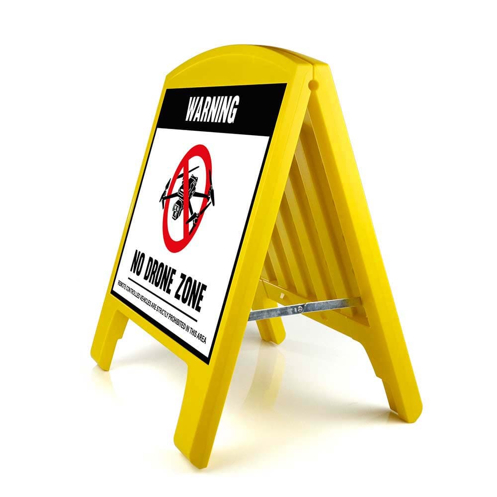 Warning Sign - Large - No Drone Zone - English for fpv drones 2