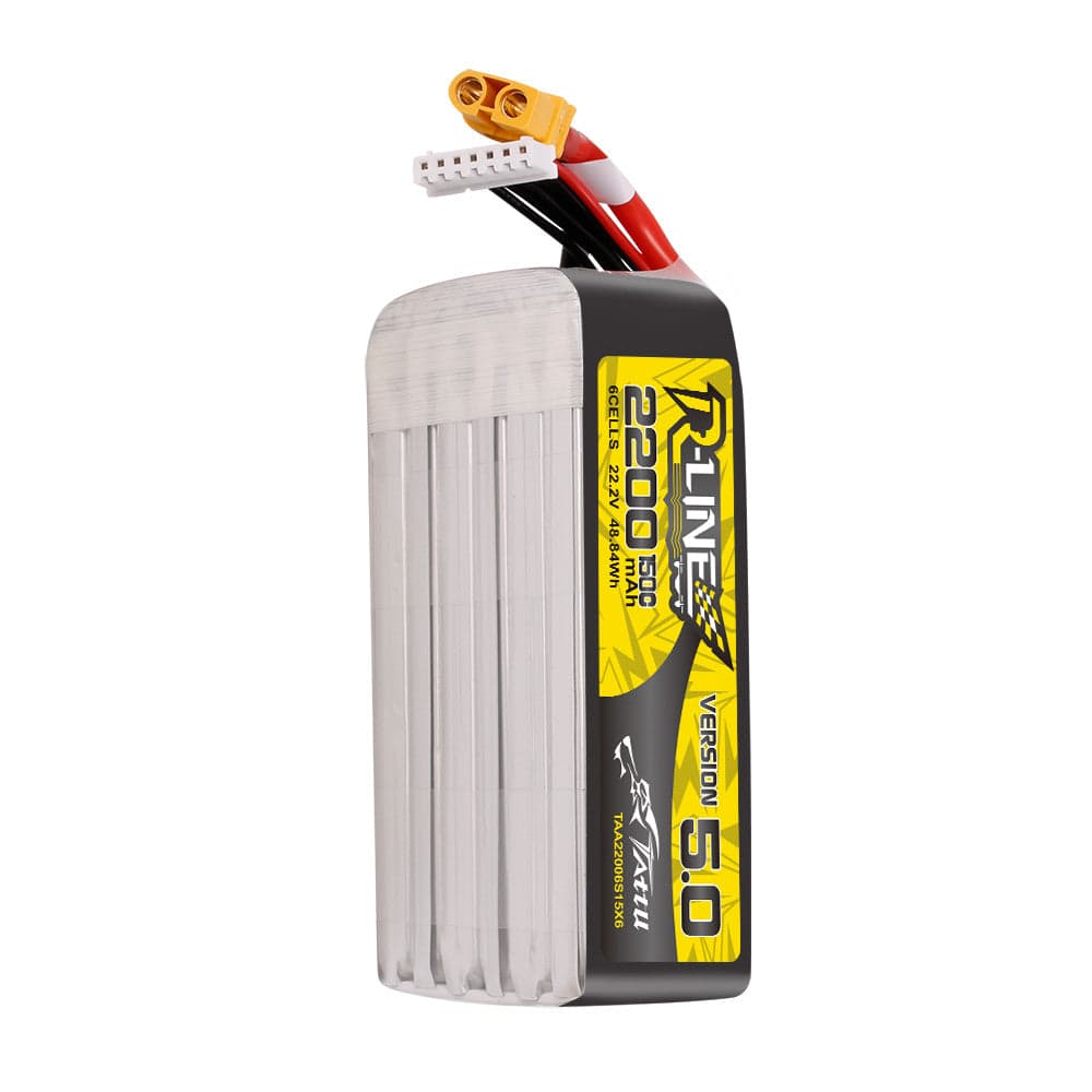 Tattu R-Line Version 5.0 2200mah 6S 150C 22.2V Lipo Battery Pack with XT60 Plug for fpv drones 3