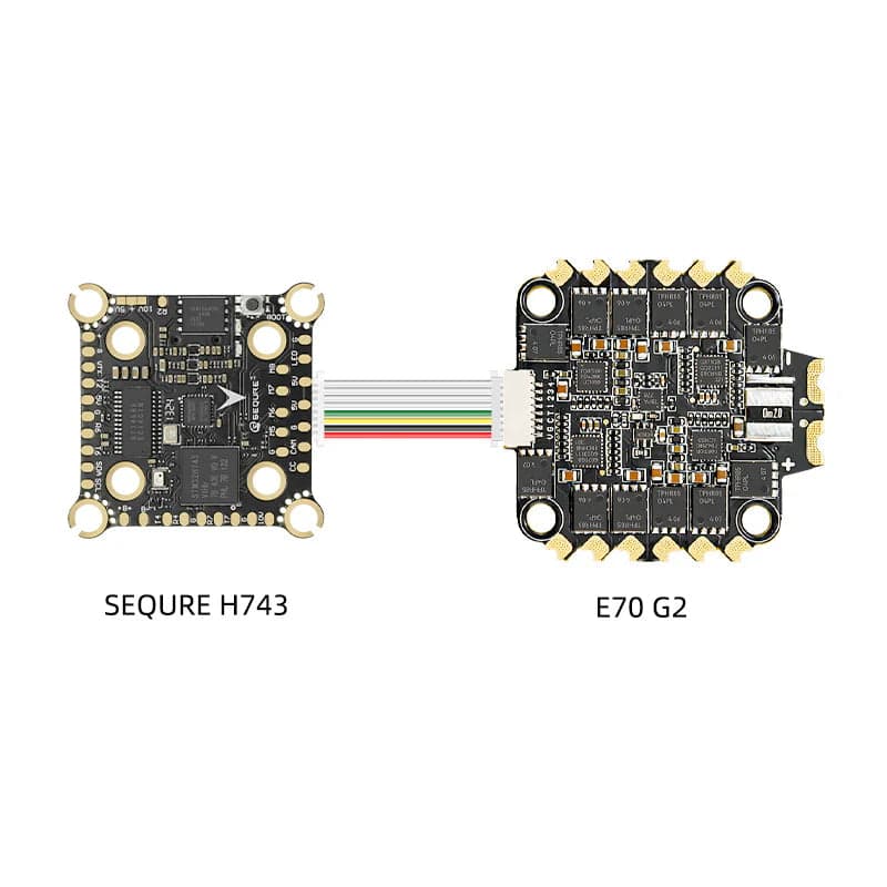 Sequre H743 & E70 G2 4-8S Stack H743 MPU6000 Flight Controller and 70A BL32 128K 4in1 ESC - 30x30mm for fpv drones 3