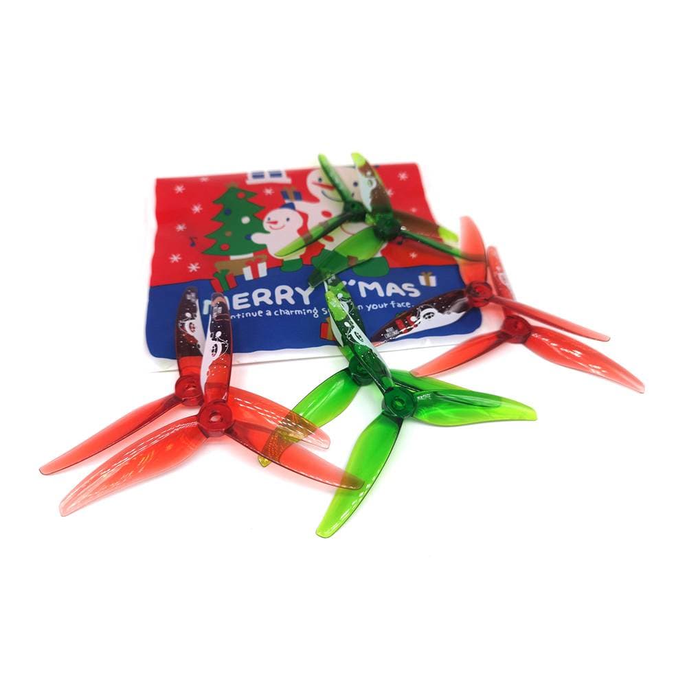 Gemfan 51466 V2 Hurricane 3-Blade Propellers (Set of 8) - Father Christmas Edition for fpv drones 2
