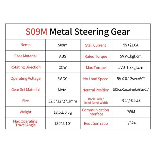 AtomRC S09M 9g Metal digital servo for fpv drones 7