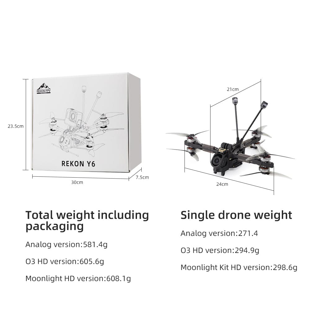 HGLRC Rekon Y6 5-inch Long-Range FPV Drone for fpv drones 3