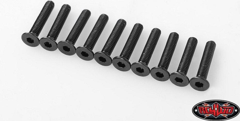 RC4WD Z-S1720 Steel Flat Head Socket Cap Screws M3 x 16mm (10) Axial SCX10 for fpv drones