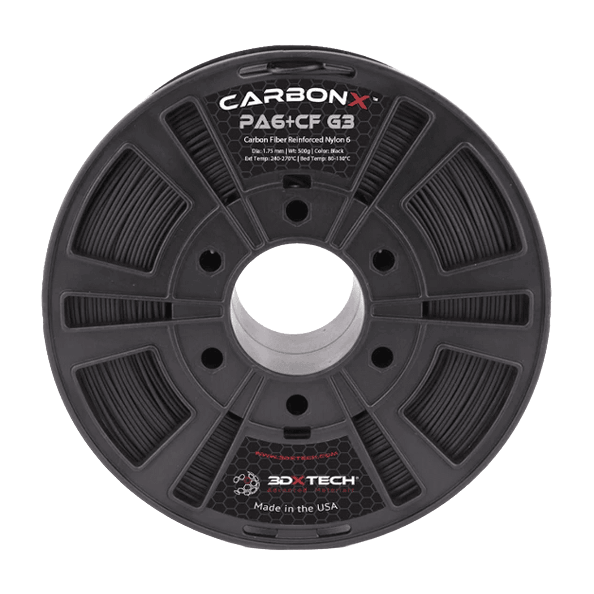3DXTech CARBONX Nylon 6+CF 1.75mm Filament 1kg