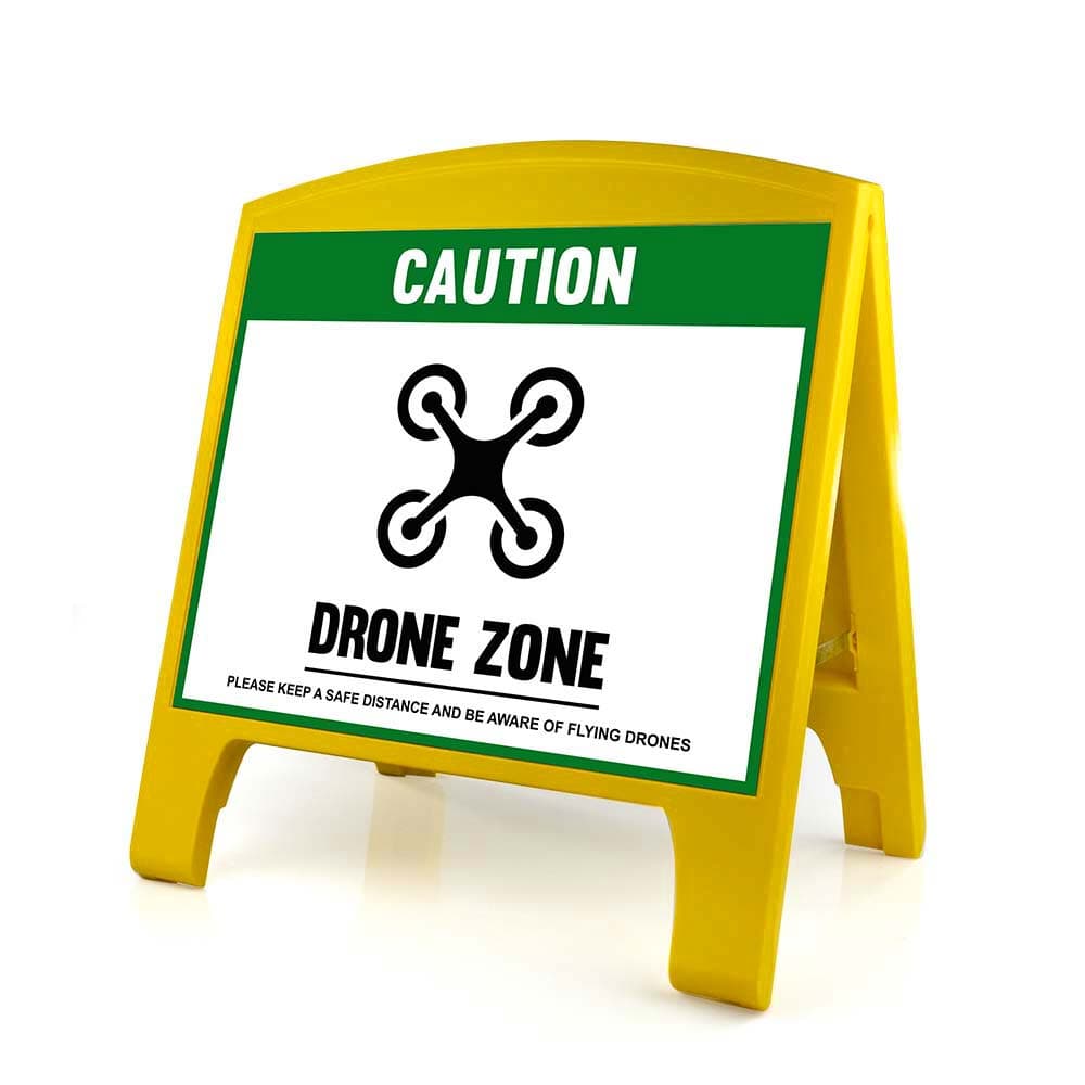 Warning Sign - Large - Drone Zone - English for fpv drones 1