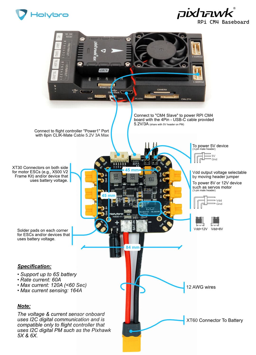 Holybro RPi CM4 Baseboard for Pixhawk for fpv drones 2