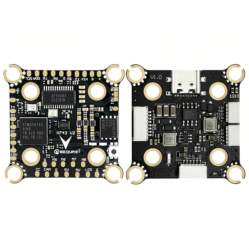 Sequre H743 V2 & E70 G2 4-8S Stack H743 V2 ICM42688P Flight Controller and 70A AM32 128K 4in1 ESC - 30x30mm for fpv drones 4