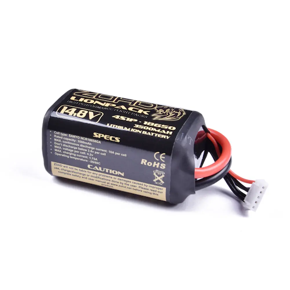 ZOHD Lionpack 18650 4S1P 3500mAh 14.8V Li-ion Battery - 1.5 for fpv drones