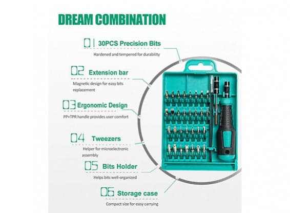 Pro'sKit Precision Screwdriver Set 33 in 1 Multi-function Screwdriver Set for fpv drones 3