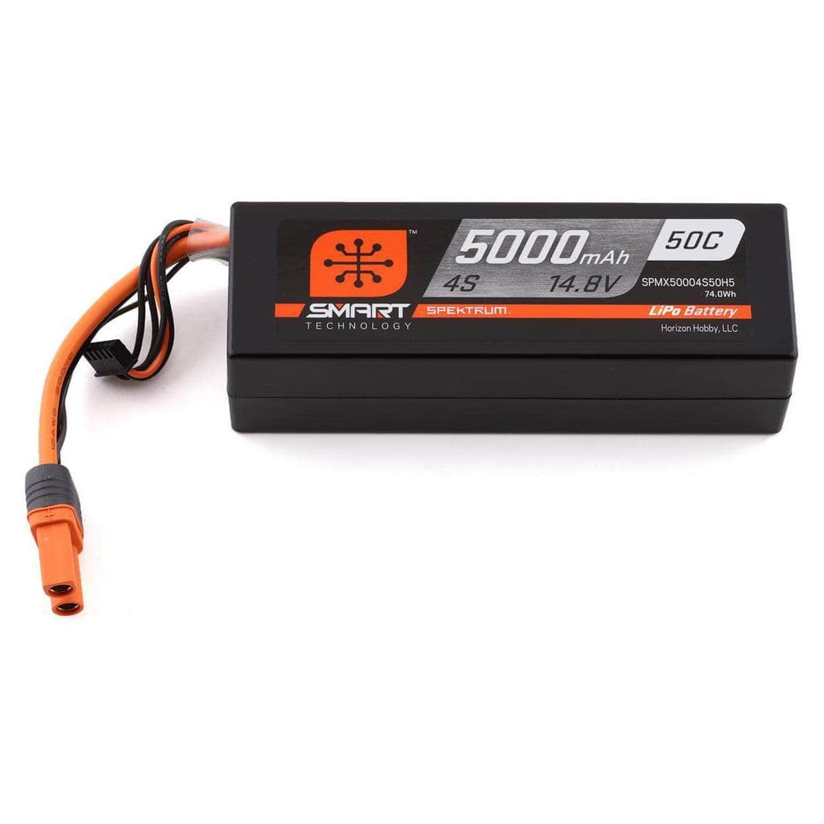 SPMX50004S50H5, Spektrum RC 4S Smart Hardcase 50C LiPo Battery w/IC5 Connector (14.8V/5000mAh) for fpv drones 1