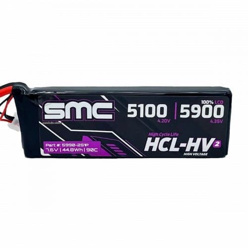 SMC HCL-HV2 Flight 7.4V/2S-5900mAh-90C LiPo Battery for fpv drones