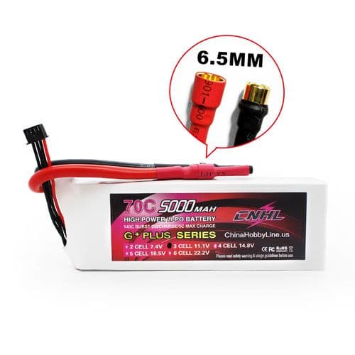 CNHL G+PLUS 5000mAh 11.1V 3S 70C Lipo Battery With 6.5mm Bullet Plug for fpv drones 2