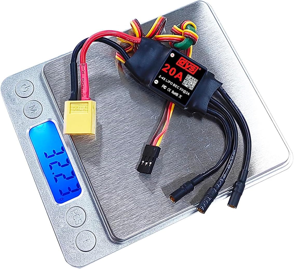 DYS 20A 2-4S Brushless ESC With 5V/2A BEC For RC fixed-wing Aircraft for fpv drones 7