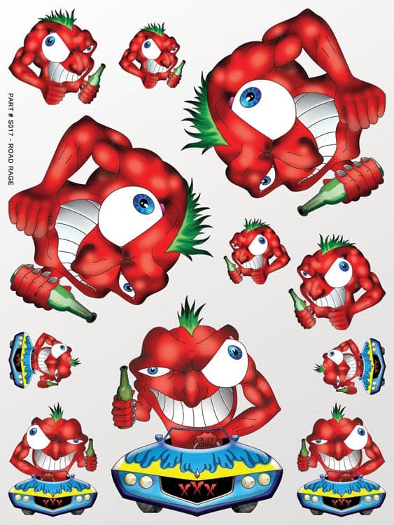 XXX Main XXXS017 Road Rage Sticker Sheet RC Decals for fpv drones
