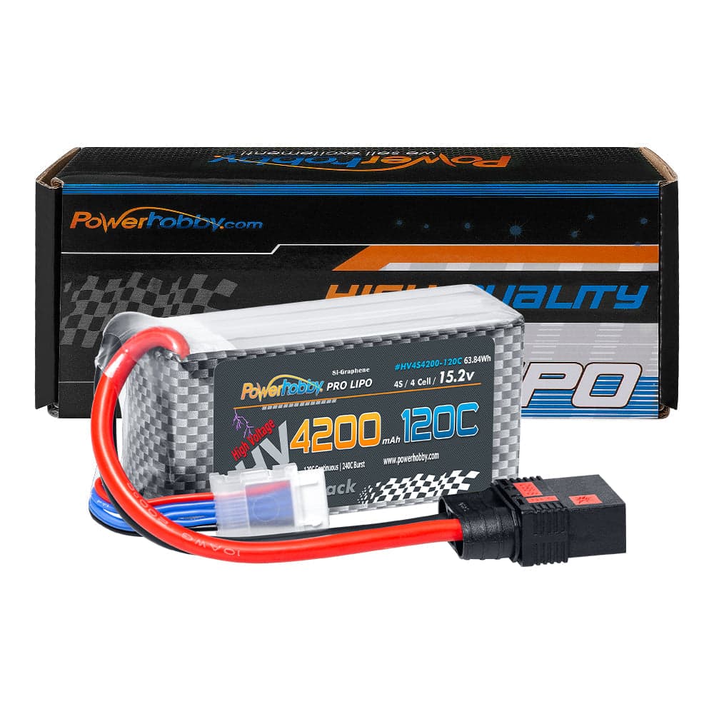 Powerhobby 4S 15.2V 4200mah 120C GRAPHENE + HV Lipo Battery w QS8 Plug for fpv drones 3